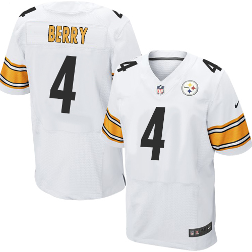 Men's Elite Jordan Berry Nike Jersey White Road - #4 NFL Pittsburgh Steelers
